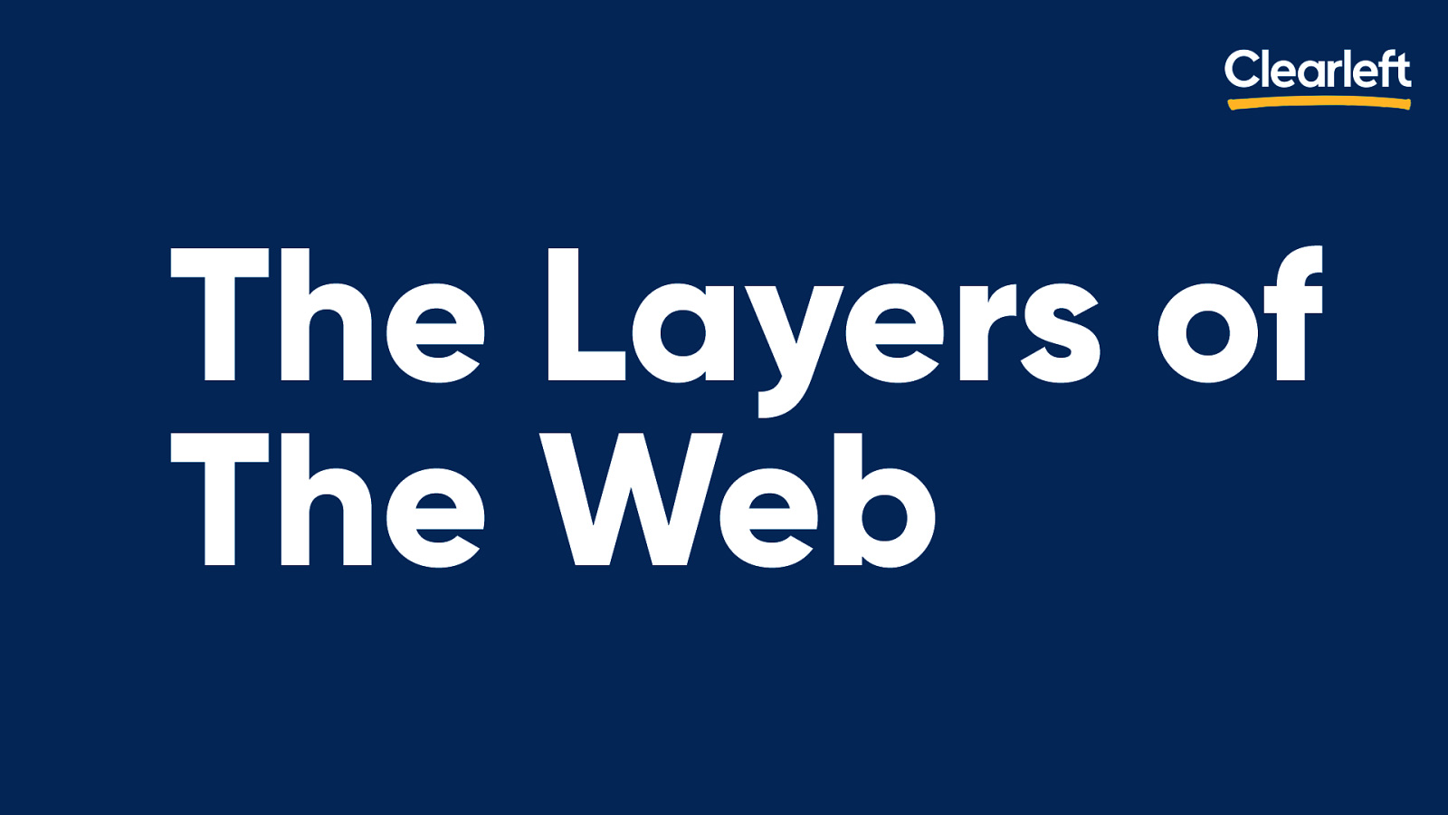 Layers of the Web